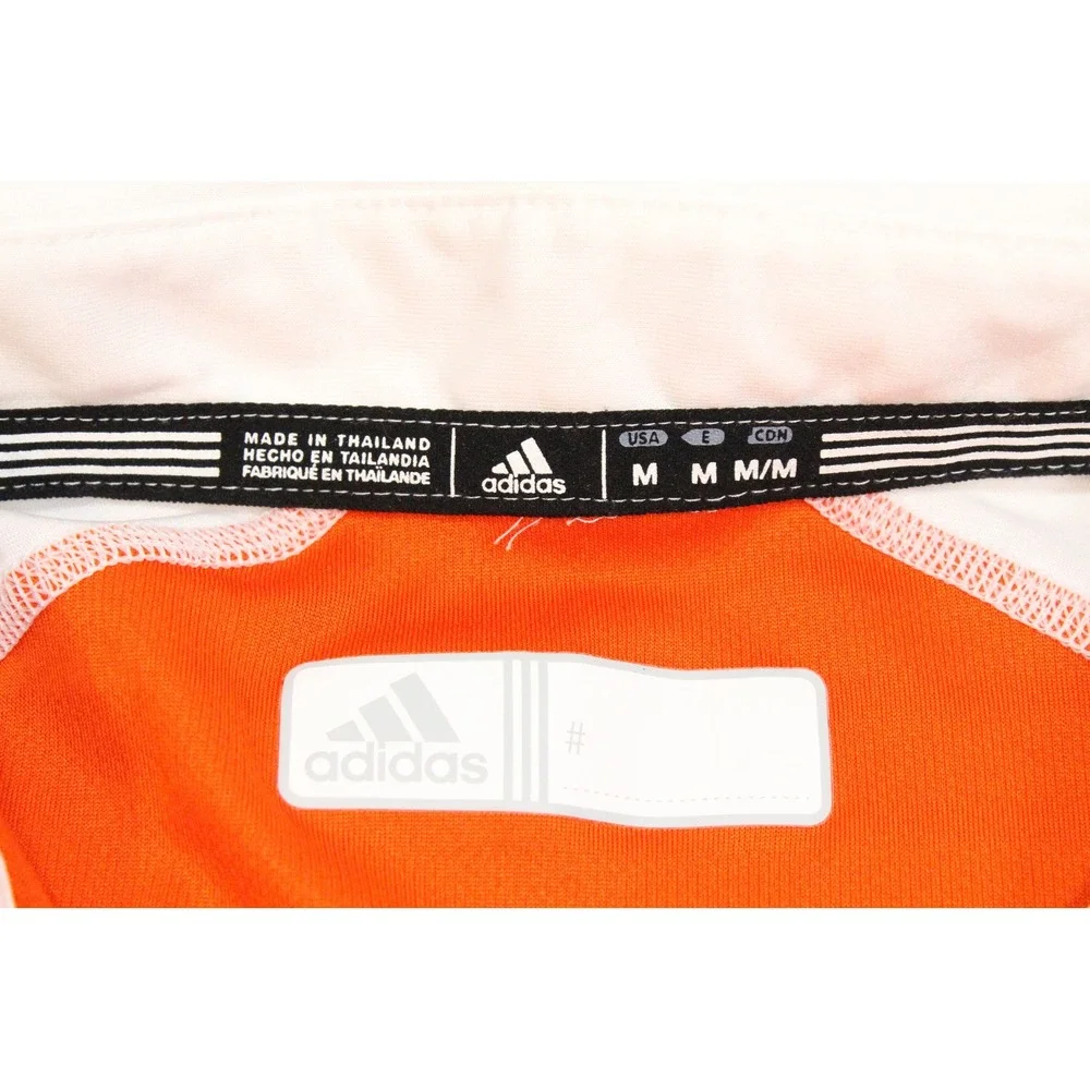 Adidas CGA Coast Guard Academy Climalite Polo Shirt Mens Medium Orange White